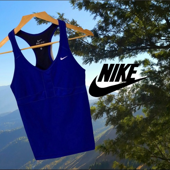 Nike Tops - Nike blue racer back top size S